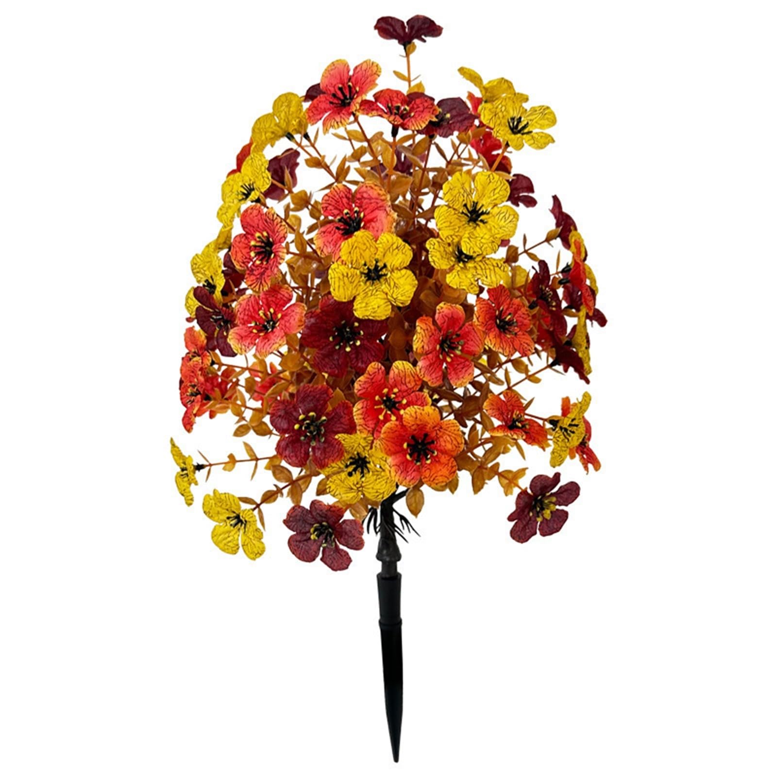 WBCDXCBB Simulated Eucalyptus Leaves Autumn Violet Ground Insertion 1Pcs(7heads35mesh)