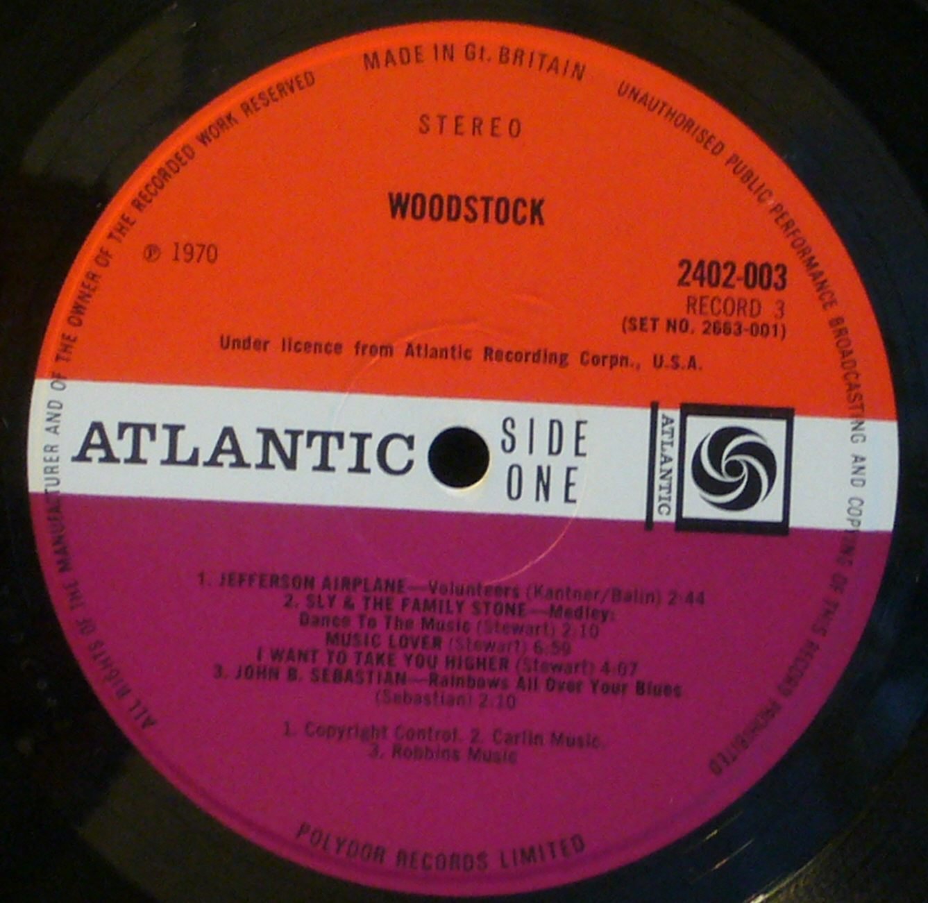 Woodstock - Music from the Original Soundtrack and More (UK 1st pressing triple vinyl LP in tri-fold top loading gatefold sleeve)