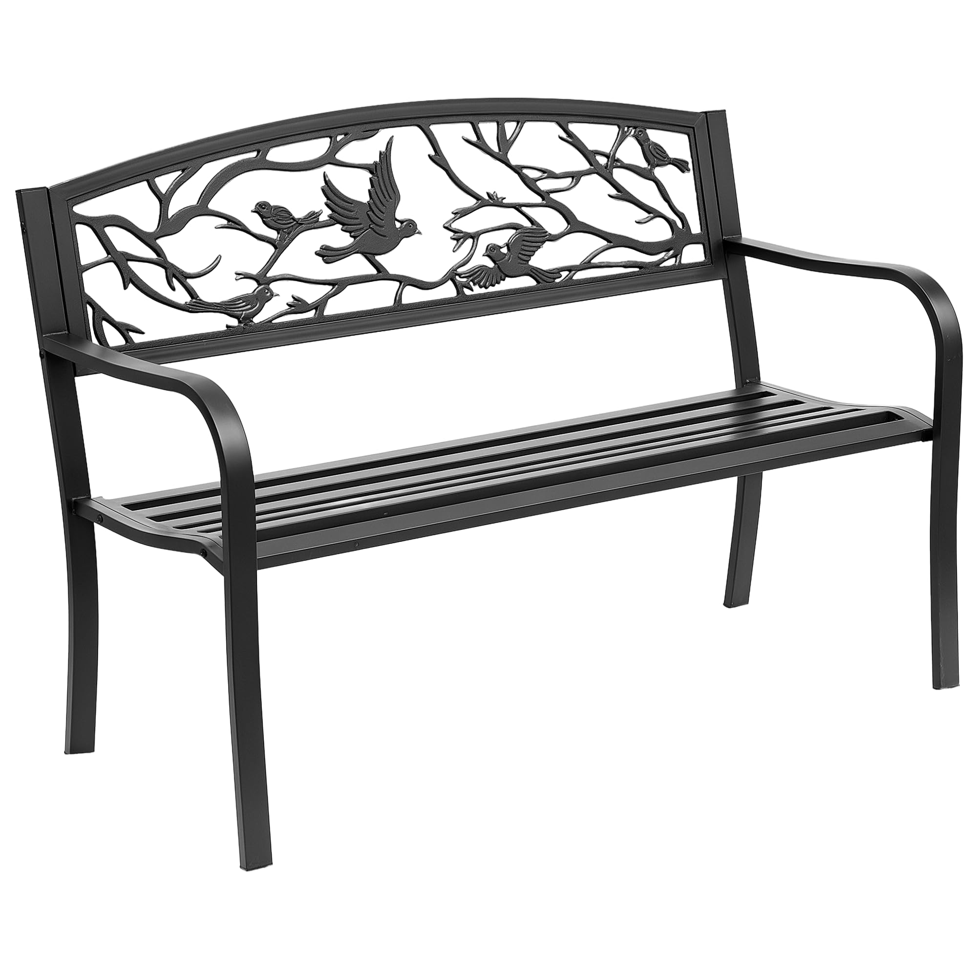 Banc extérieur en métal époxy anticorrosion Outsunny robuste et durable