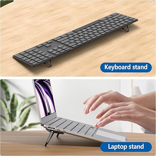 Miniatura 4 de Soporte invisible portátil para laptop, mini almohadilla de enfriamiento de aluminio, soporte de teclado de computadora, soporte ergonómico y ligero