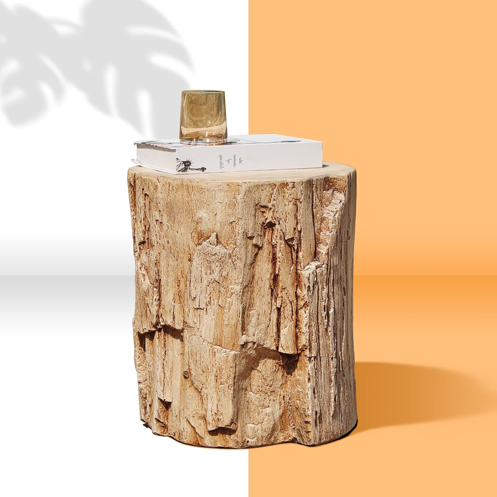 Buy Patiorama Outdoor Concrete Side Table, 14.6 Inch Round Accent Table