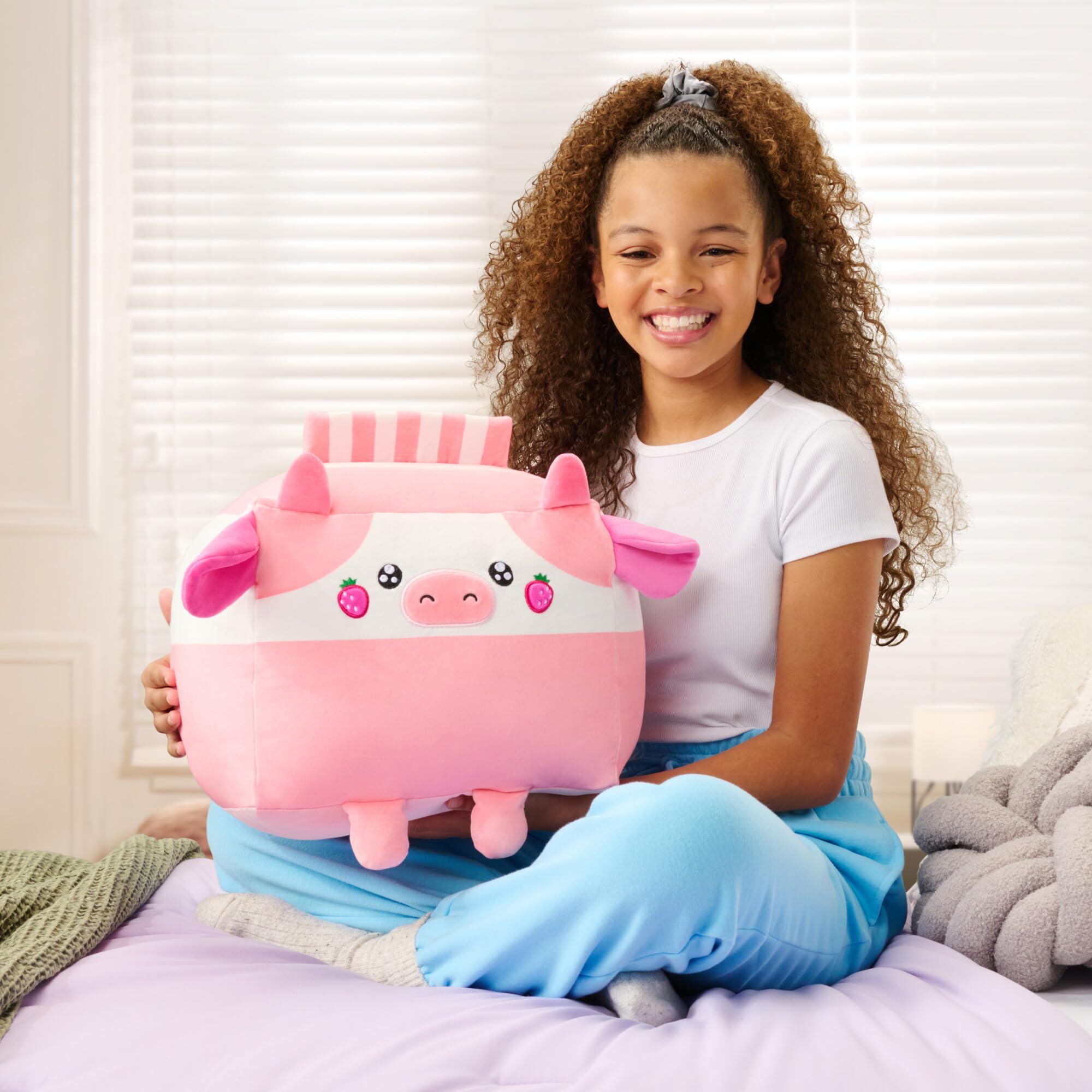 Amazon.com: Russ 14-Inch Strawberry Milk Box Cow Plush - Ultrasoft