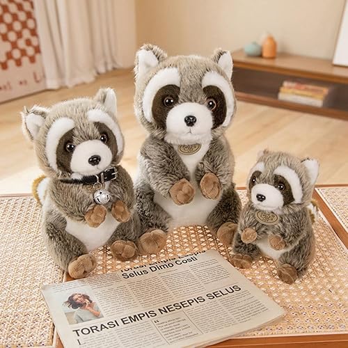 Miniatura 3 de Kawaii Big Tail El mapache de peluche realista de peluche lindo abrazo a un oso muñeca niña almohada súper suave animales muñecas regalos para niños
