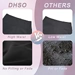 DHSO 3 Short de vélo Pack pour femmes-5" haute taille Soft Summer Womens Short d'entraînement Spandex Short pour course d'athlétisme