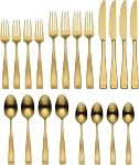 Oneida 899228 Moda Gold Satin 20-Piece Flatware Set, Service for 4