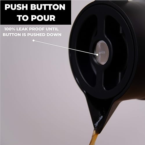 Miniatura 7 de Hastings Collective Jarra térmica de café de 68 onzas, jarra grande aislada de acero inoxidable, termo de doble pared de 2 litros, dispensador de