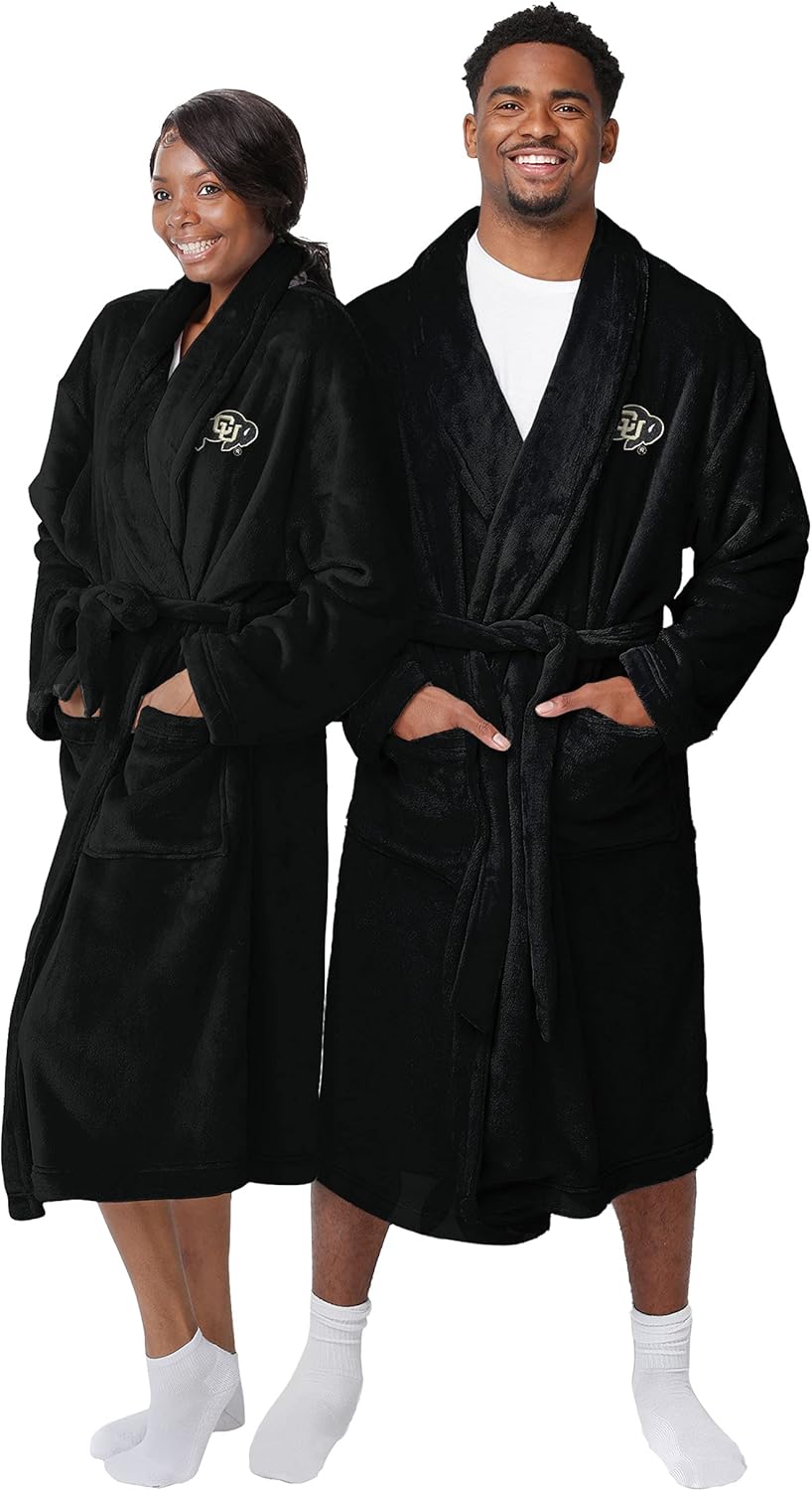 FOCO NCAA unisex-adult Ncaa College Team Logo Soft Lazy Day Robe
