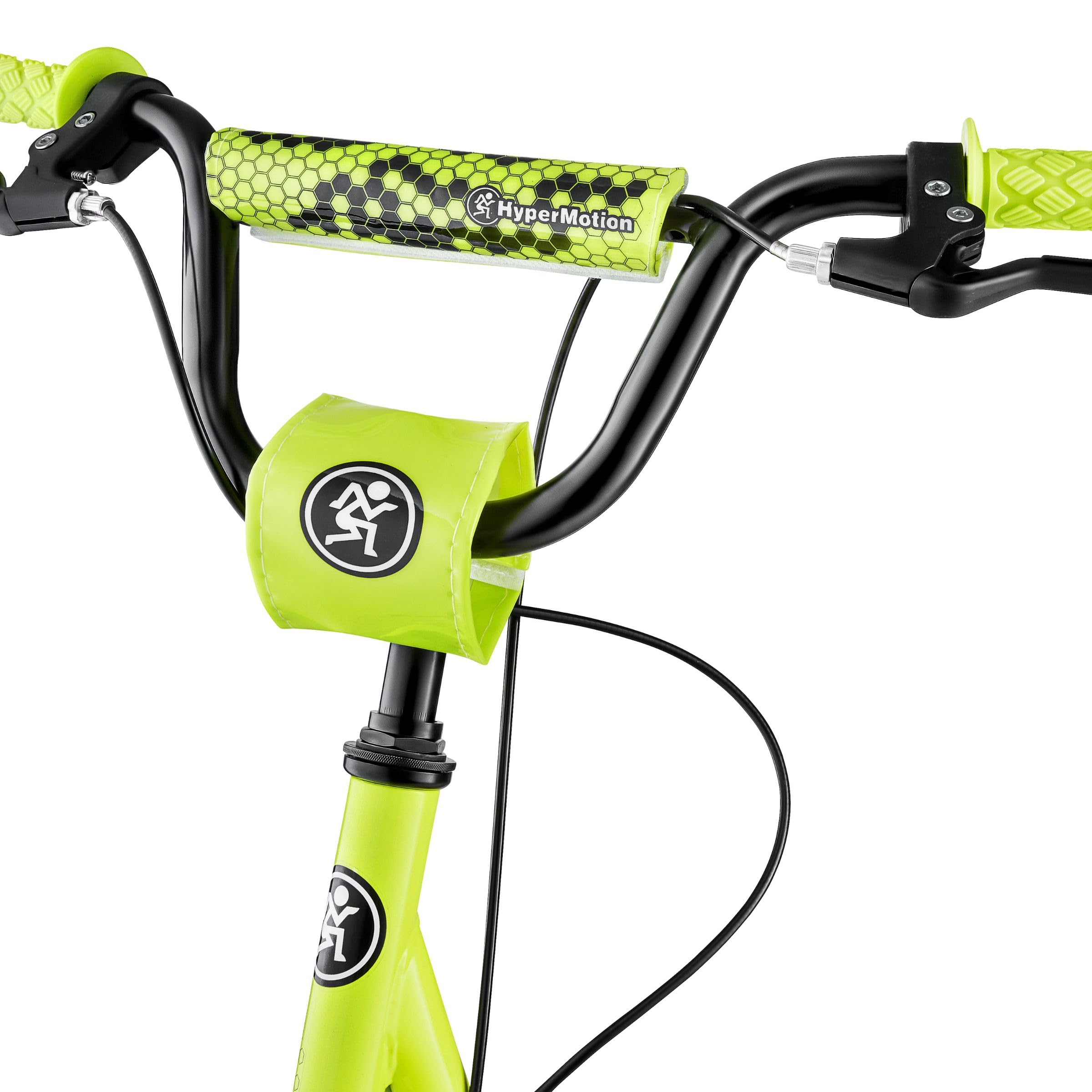HyperMotion Runkie Patinete Urbano 16 Pulgadas Ruedas Inflables, Manillar Ajustable, Doble Freno Manual, para Niños Desde 8 Años, Jóvenes y Adultos, Amarillo