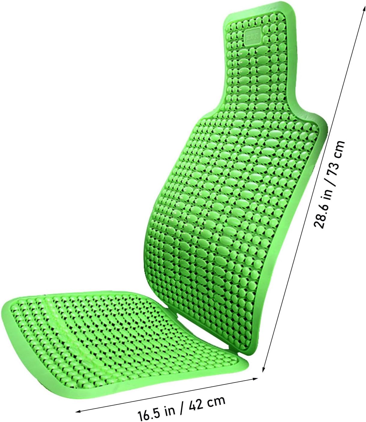 DOITOOL Green PVC Car Seat Cushion with Breathable Massage Back Support image 4