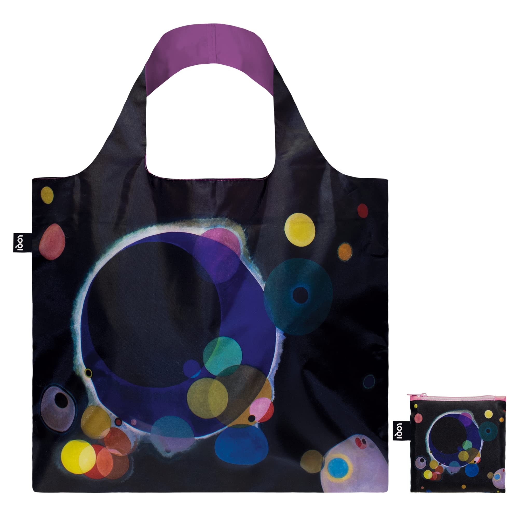 LOQI Reusable Shopping Bag, Several Circles, One Size, Reusable Shopping Bag - Image 2