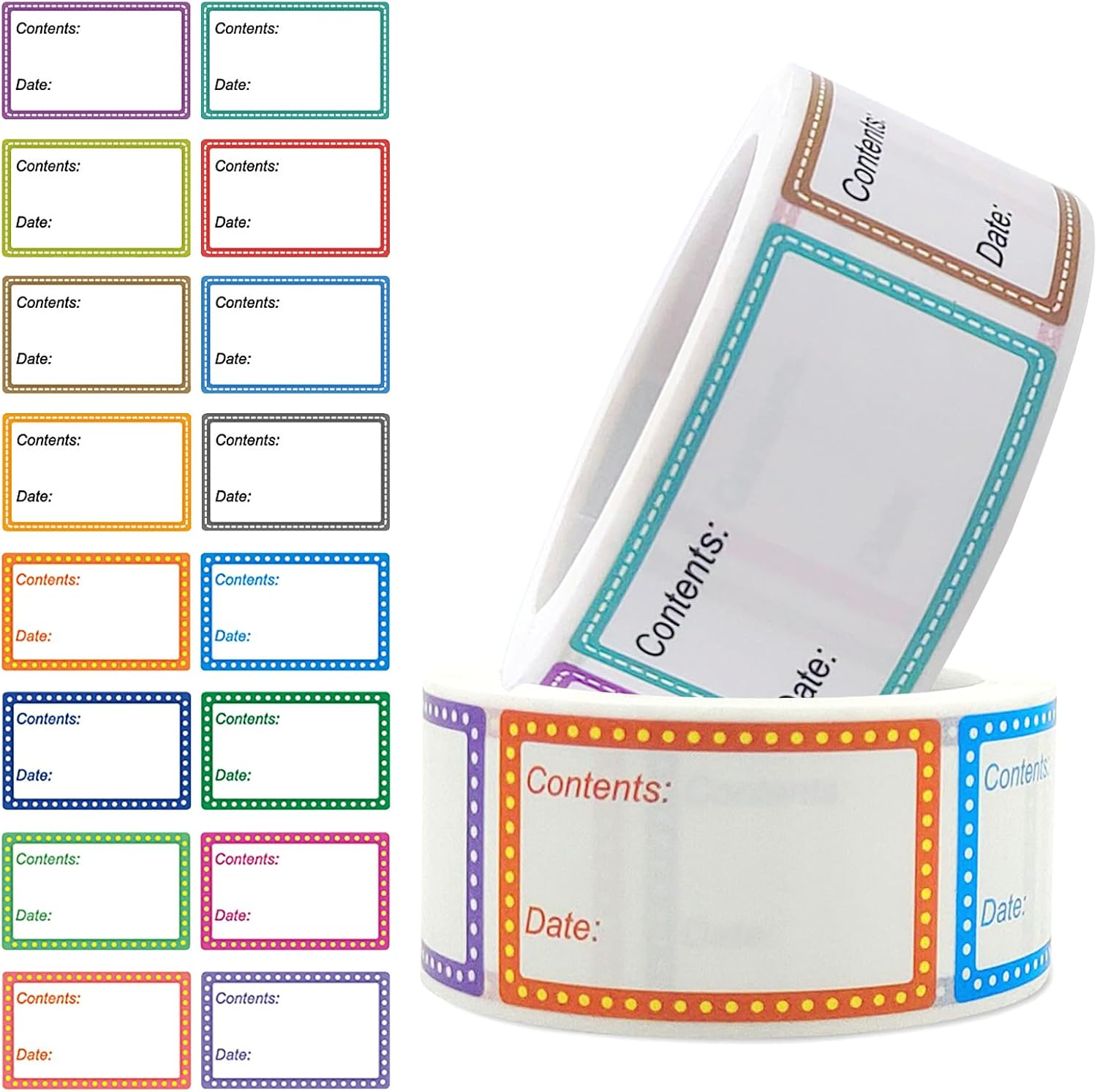 Food Labels Stickers, 1000pcs Freezer Labels Stickers 1 x 1.6 Inch Food