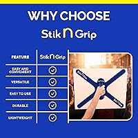 Vista 4 de Mango de Stik N Grip para Cartulina de Póster, Tamaño Completo, Pack de 3 - Soporte para Señal con Una Mano, Simple y Fácil, Mango Adhesivo, Tablas