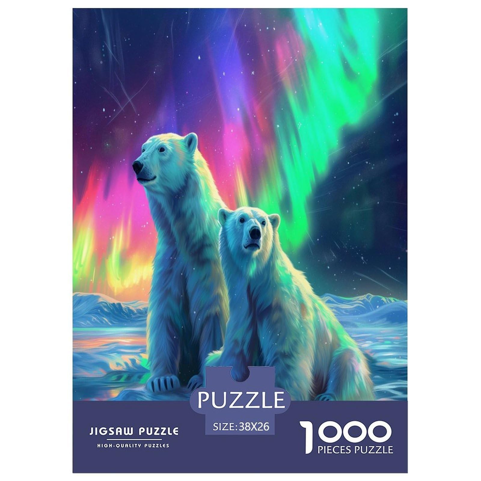 Puzzle de oso polar de 1000 piezas para compartir tardes de juego creativo en familia 8