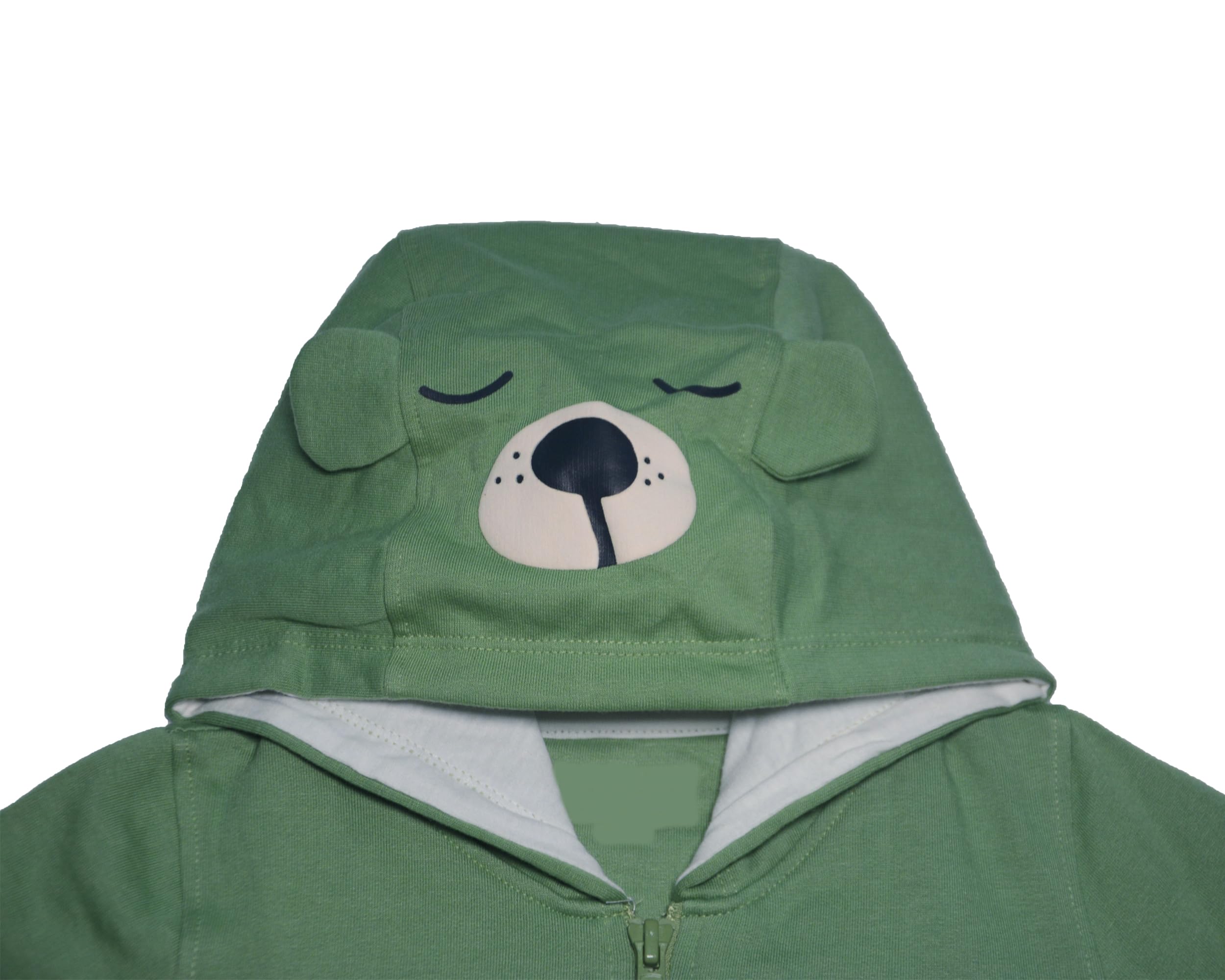 Amplify Baby Girls Full Sleeve Hooded Sweatshirt/Hoodies - Green (in, Age, 6 Months, 12 Months, Green) - Image 4 thumbnail