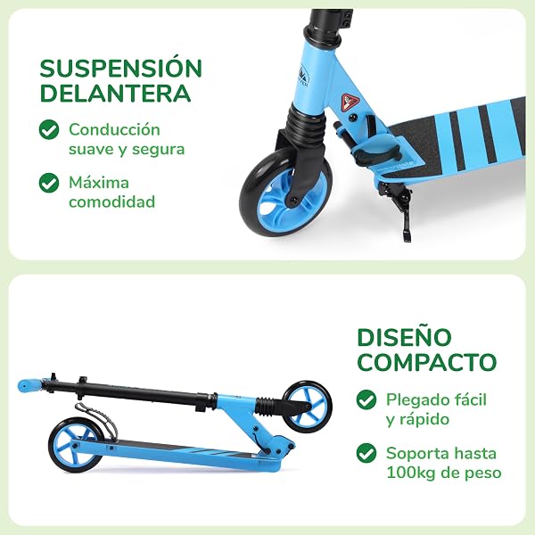 Sawyer Bikes - Patinete Ajustable y Plegable - Niños 6 a 12 Años - 4