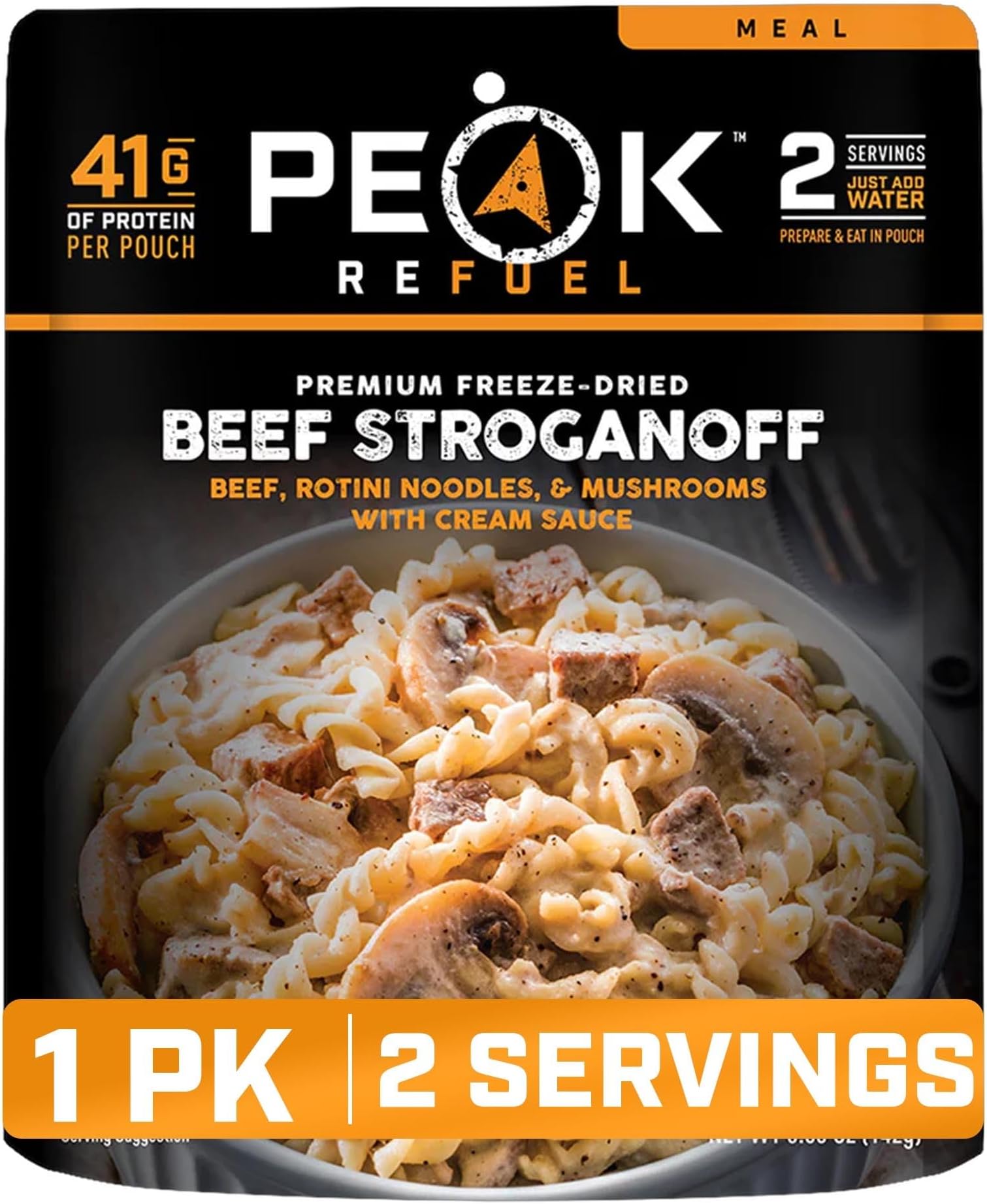 Peak Refuel Beef Stroganoff | Freeze Dried Backpacking and Camping Food | Amazing Taste | High Protein | Real Meat | Quick Prep Meals
