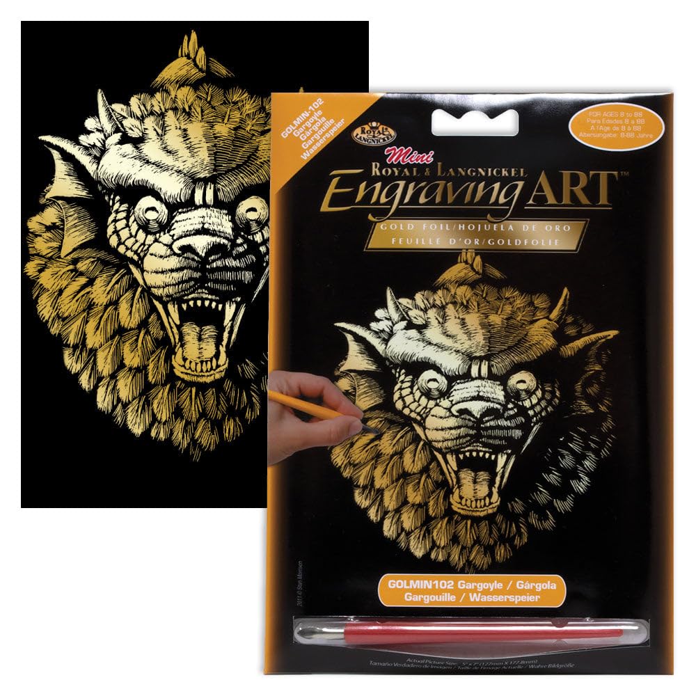 Gargoyle Gold Foil Engraving Art Kit