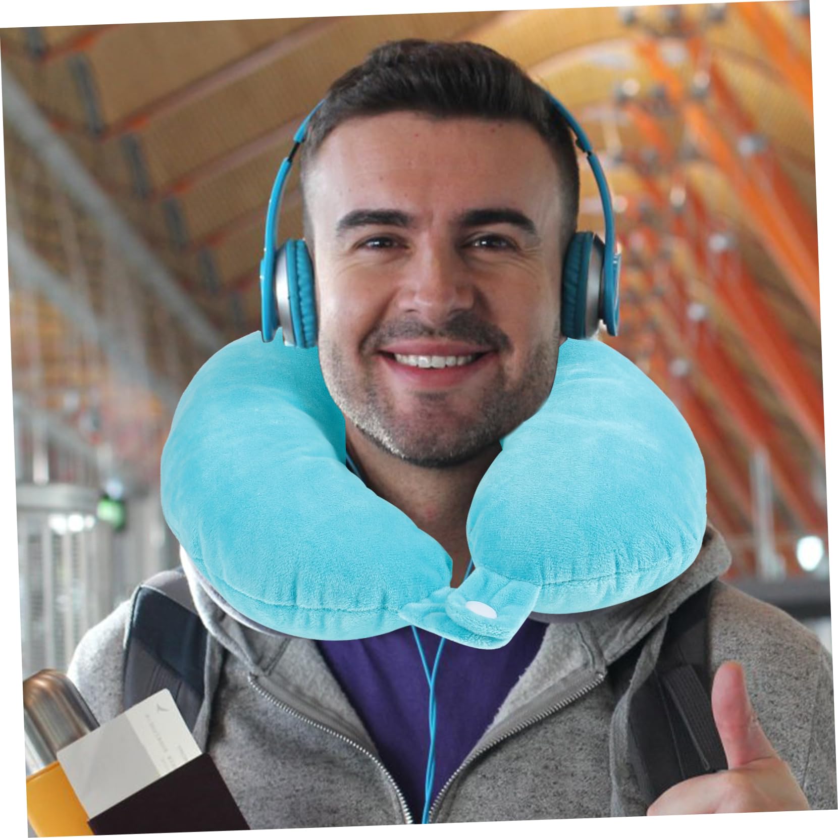 OUNONA 2 Stück U Förmiges Reisekissen mit Niedlichem Cartoon Design Komfortable Nackenstütze für Flugzeug Auto und Büro Atmungsaktiver Ergonomisches Kissen für Entspannenden Schlaf