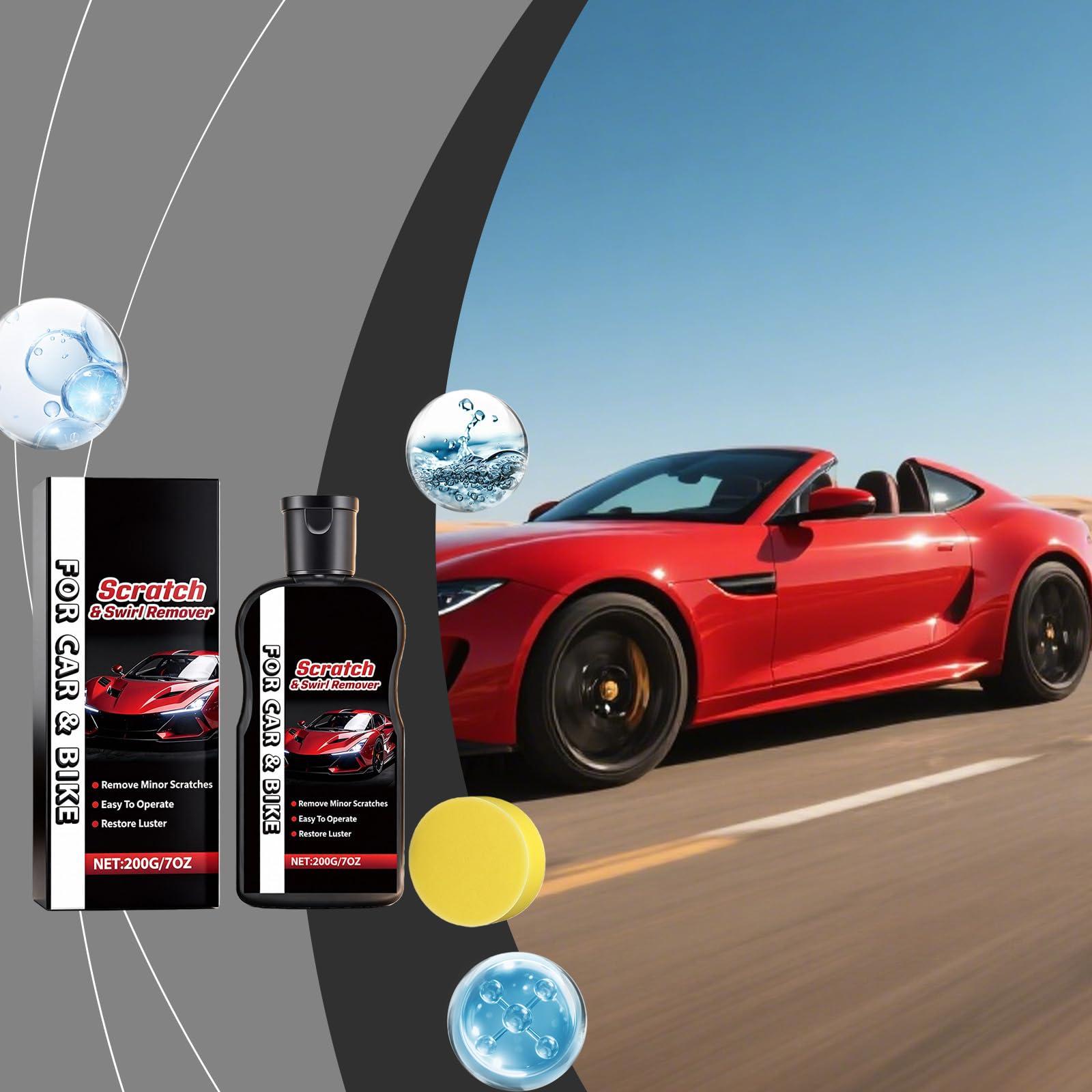 Kratzer Entferner Auto, Kratzerentfernung Scratch Remover Repair Autolack-Kratzer-Reparaturmittel zur manuellen Beseitigung von lokalen für Lackpflege Detailing Kratzerreparatur Autoreinigung (5Pcs)