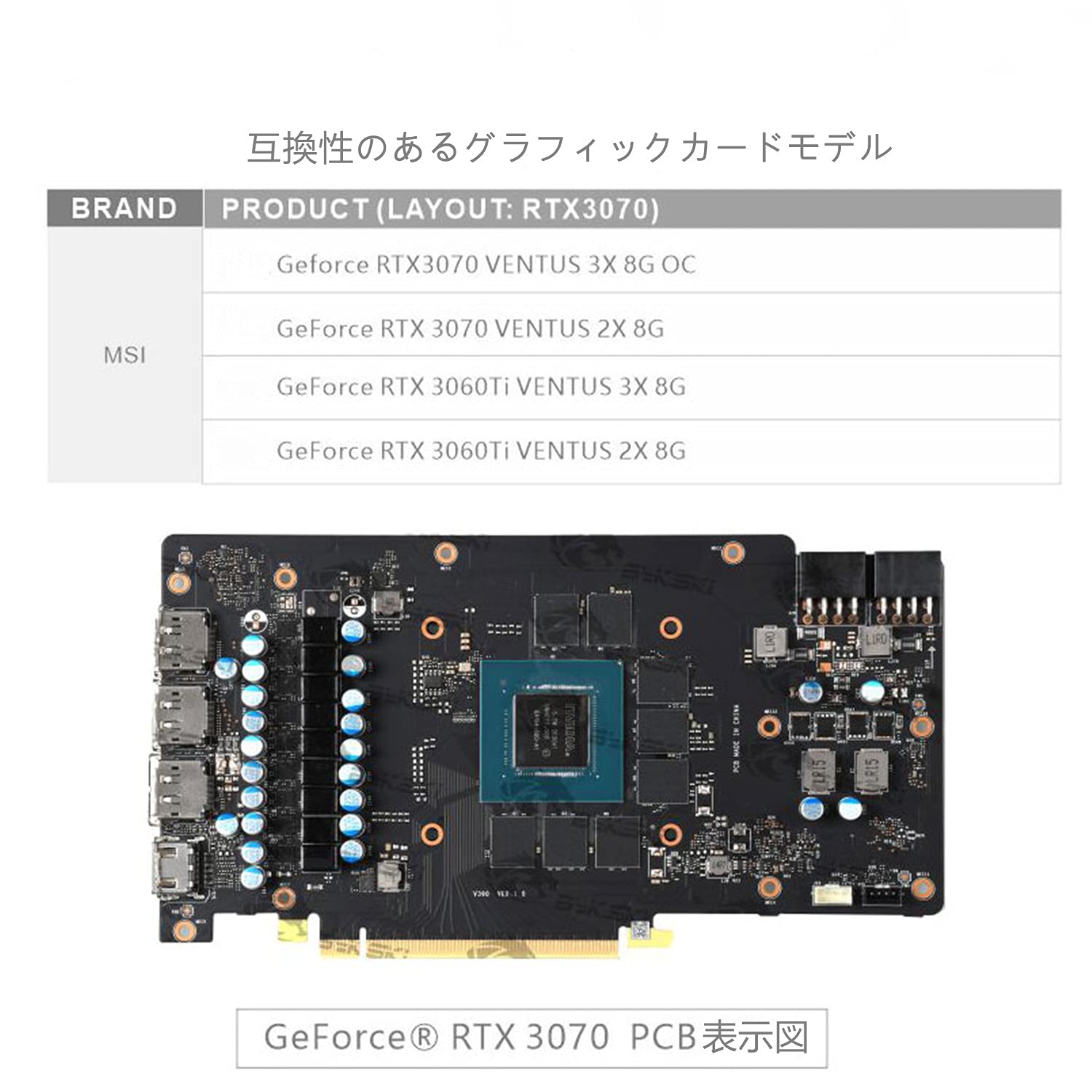 MSI GeForce RTX 3070 VENTUS 2X 8G OC 水冷化 MSI GeForce RTX 3070 VENTUS 2X OC」をレビュー。ヒートパイプ