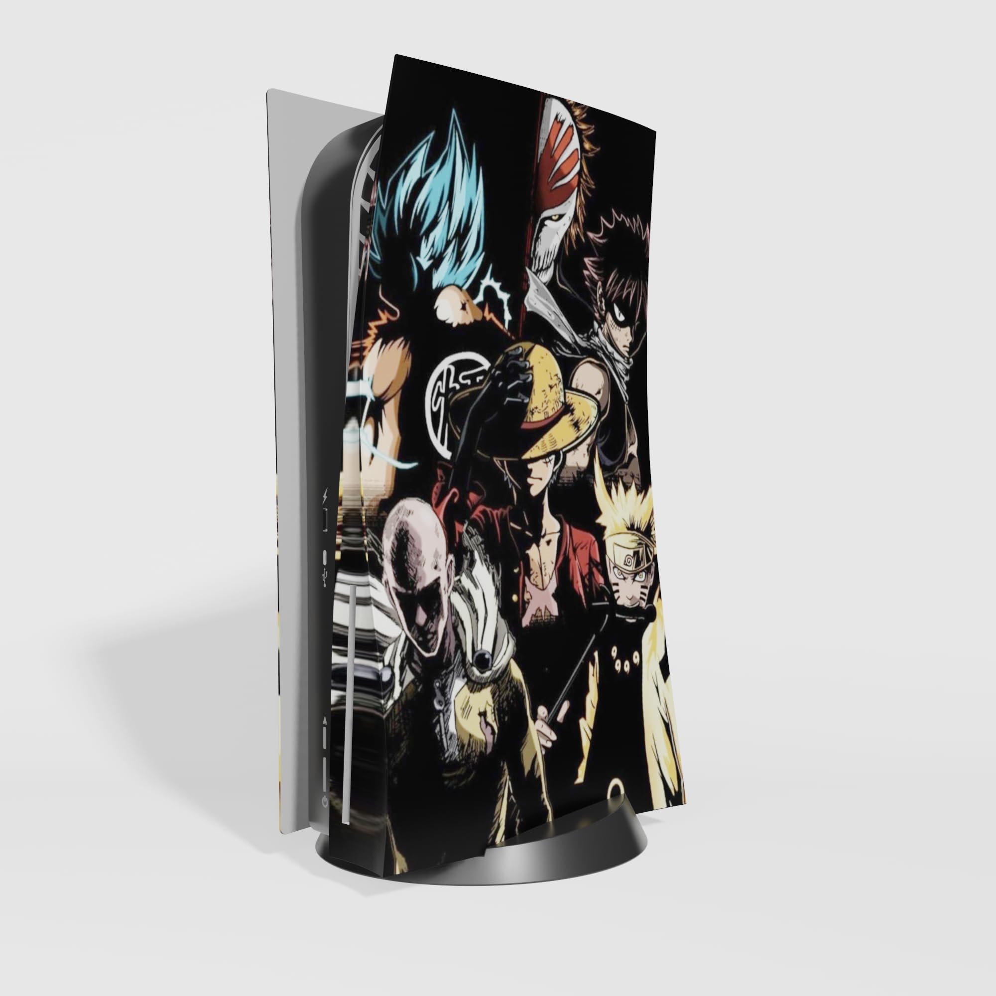 MaD Vision® Extra-Durable Skin Kit per PlayStation 5 (PS5) Disc | Set di Pellicole Adesive in Vinile Opaco per la Console e 2 Controller - per Anime Design