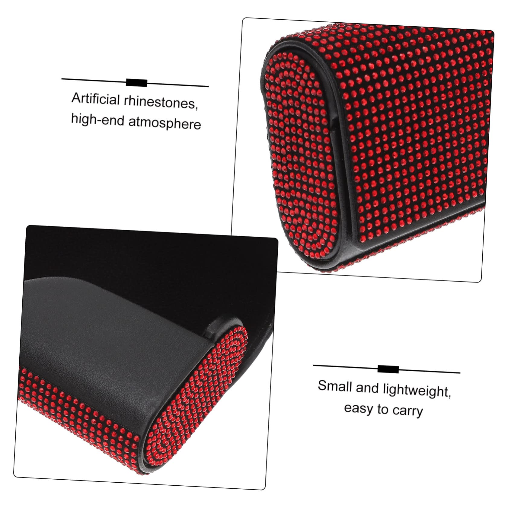 3piezas Soporte De Gafas Rhinestones para Automóvil Organizador De Accesorios De Coche Almacenamiento Elegante y Práctico para Tarjetas y Gafas