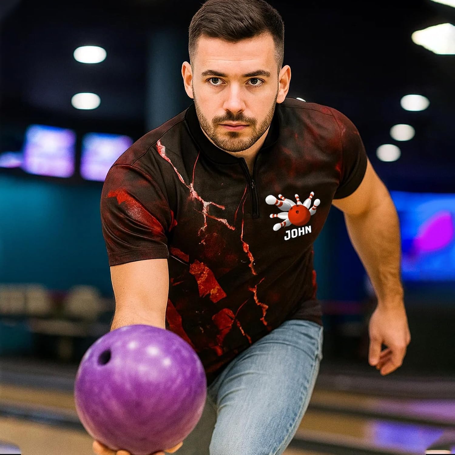 NAZENTI Personalized Bowling Jersey 3D for Team, Custom Bowling Shirts with Name Team Name - Image 2