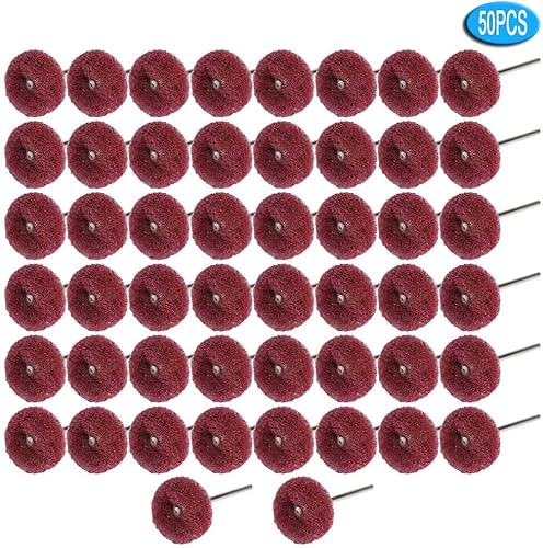 Miniatura 6 de Juego de ruedas de pulido abrasivo para herramienta rotativa, eliminación de óxido en superficie metálica con mandril de 0.118 pulgadas, mini