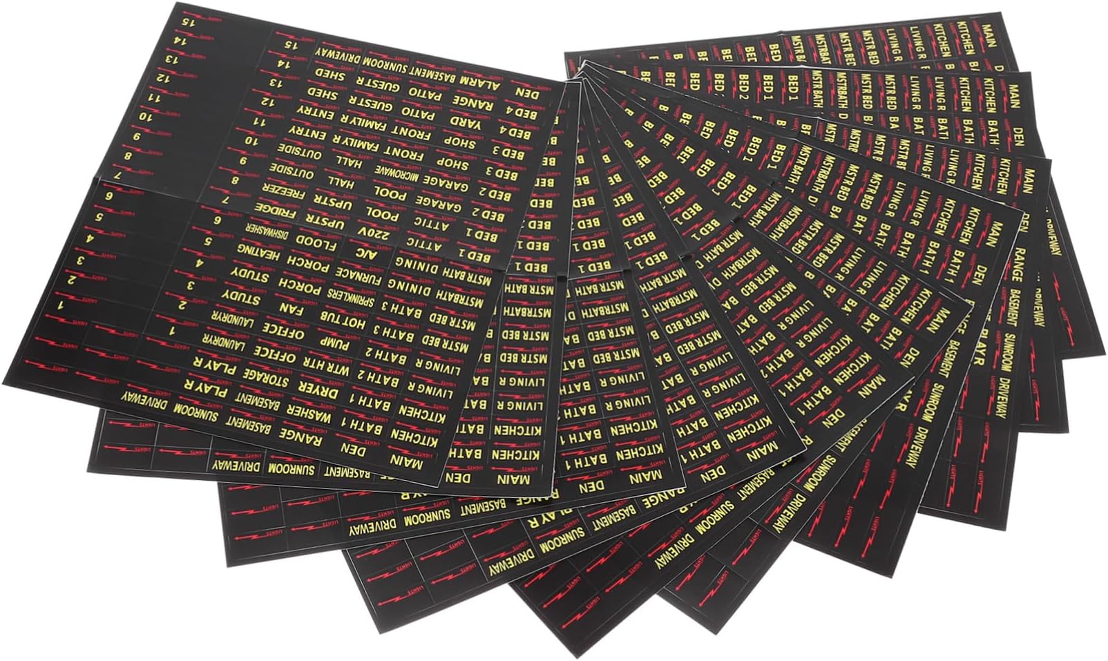 TOGEVAL 10 Sheets Electrical Box Label Sticker Electric Panel Supplies Breaker Panel Labels Electric Panel Label Circuit Breaker Decal Circuit Breaker Labels Electrical Panel Labels Paper
