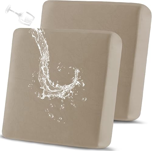Miniatura 23 de Fundas de cojín 100% impermeables, fundas de cojín de repuesto para sofá, fundas elásticas individuales de cojín para sofá, protector de muebles