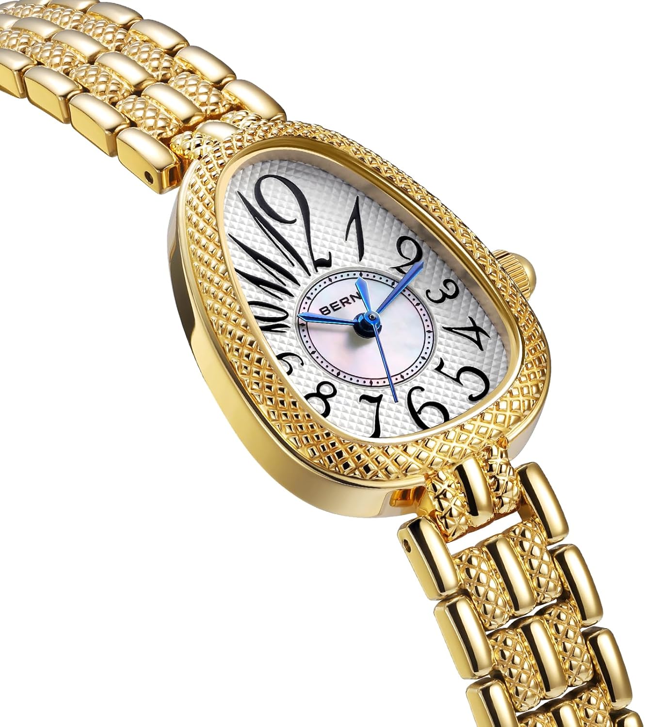 BERNY Gold Watches for Women, Dainty Ladies Wrist Watch, Vintage Serpent Series Watch, Women’s Luxury Birthday Gifts, Japanese Quartz Movement All Stainless Steel 3ATM Waterproof