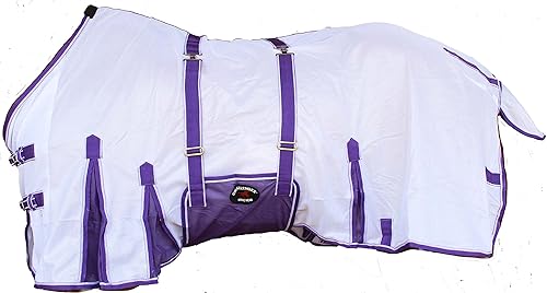 Miniatura 9 de 78" Caballo Malla Ligero Transpirable Verano Primavera Hoja Bellyband 73432