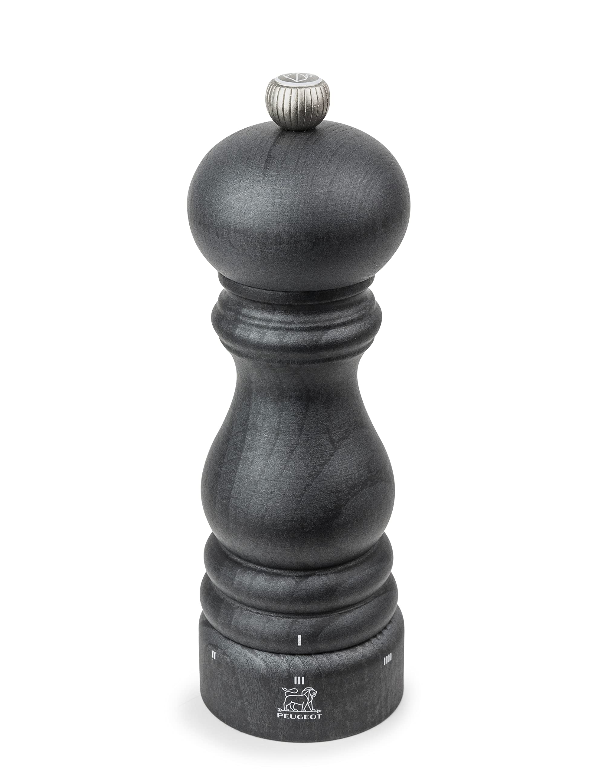 PEUGEOT - Paris u'Select - Molinillo de sal de 18 cm - 6 ajustes de molienda predefinidos - Innovación de sal en polvo, mecanismo de circonio - Madera certificada PEFC - Fabricado en Francia - Acabado
