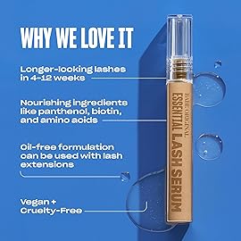 Babe Original Eyelash Serum for Natural, Fuller & Longer Looking Eyelashes - Lash Serum Hydrates Lashes for Lash, Brow & Lash Extensions - 4mL