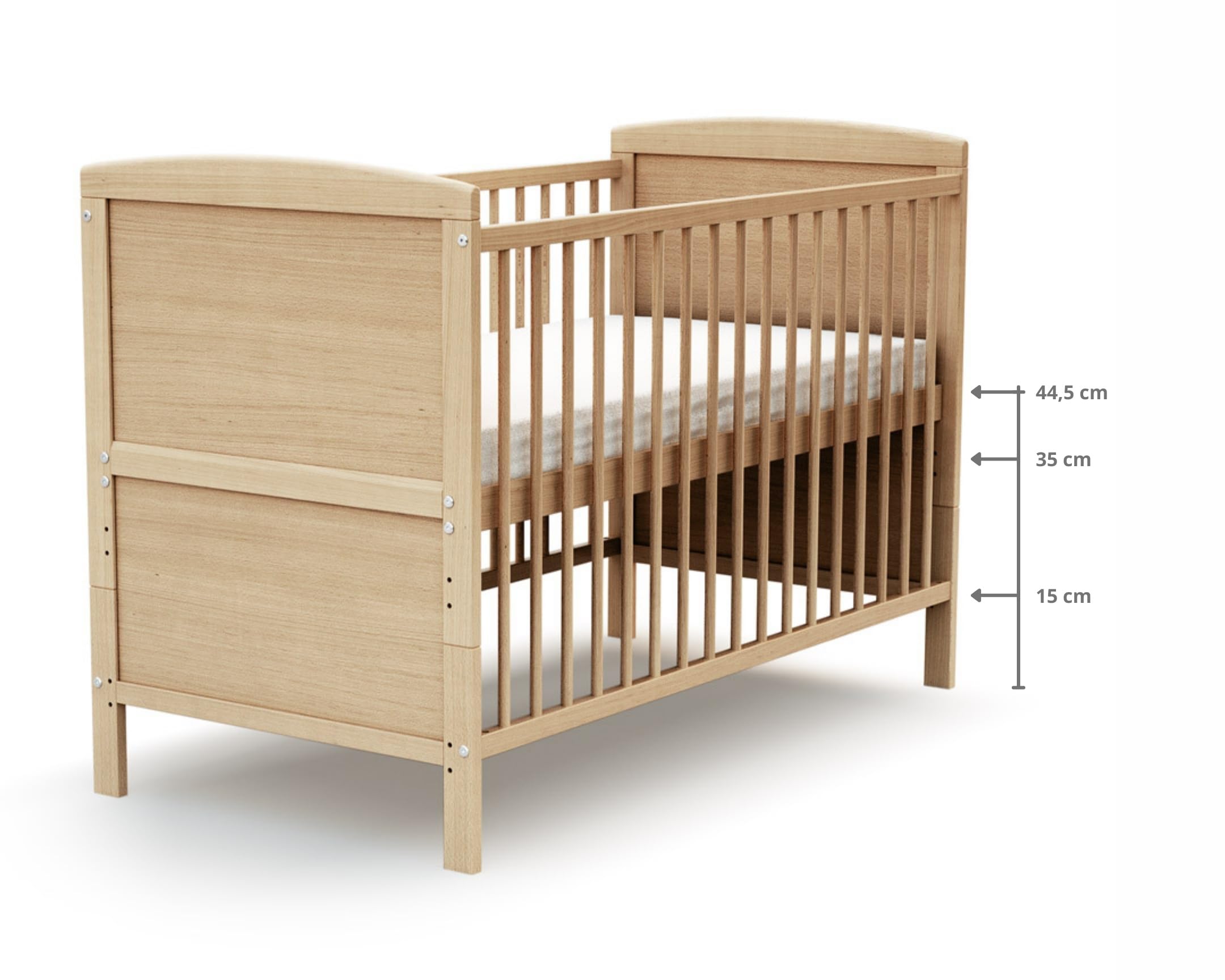 AT4 - Lettino bambini evolutivo ESSENTIEL legno - Faggio verni