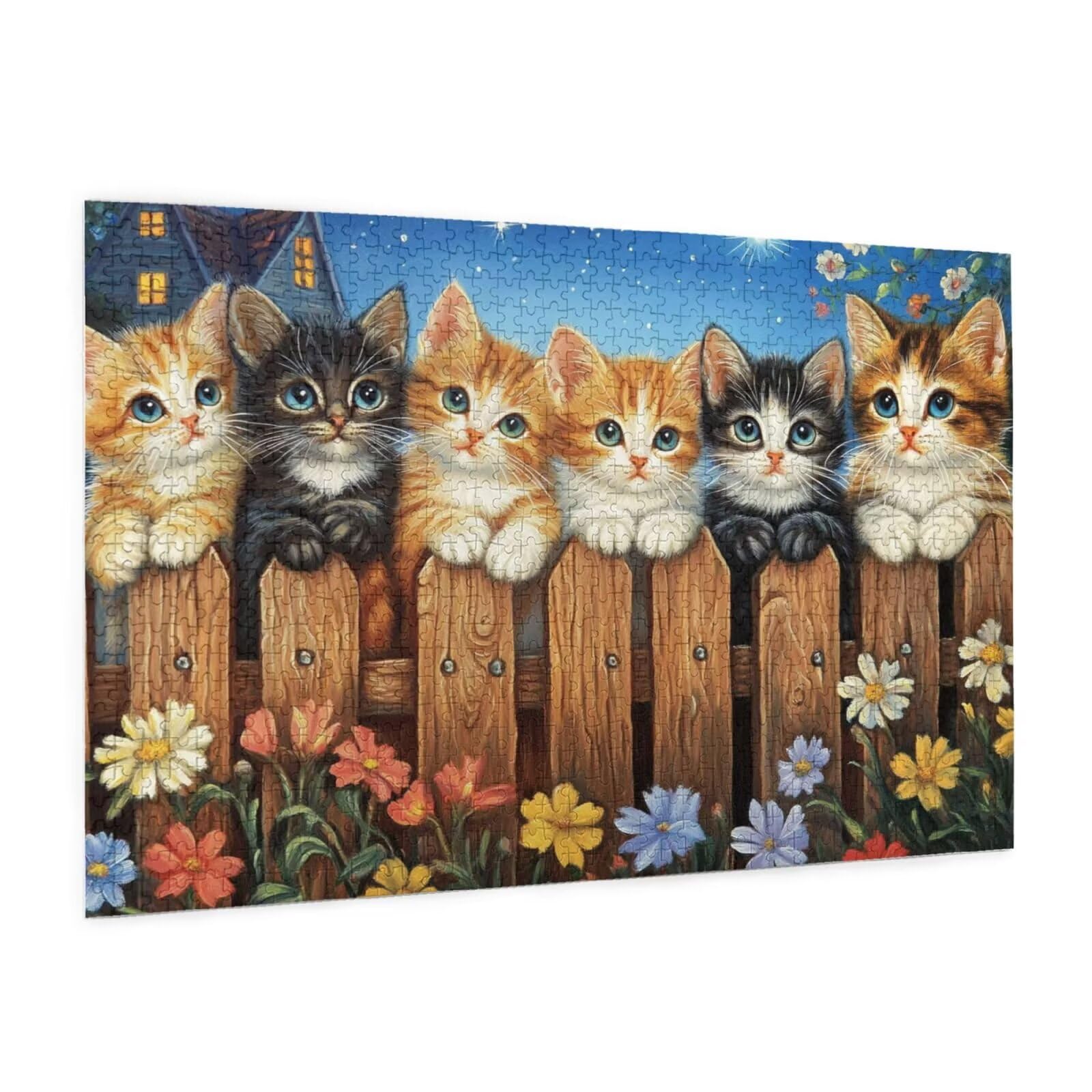 Puzzle kot, 3000 elementów, puzzle kwiatowe dla dorosłych, z pudełkiem na prezent, "zrób to sam", duże drewniane puzzle dla dorosłych, gra zręcznościowa dla całej rodziny, prezenty dla kobiet, 81 x