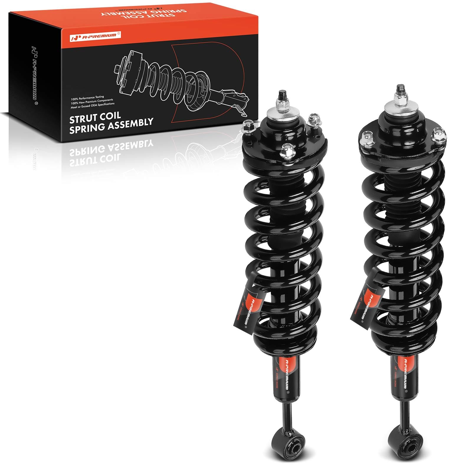 a-premium front complete strut and coil spring assembly compatible with lexus gx460 2010-2016, gx470 2003-2009, w/o electronic adjustable suspension, 2-pc set
