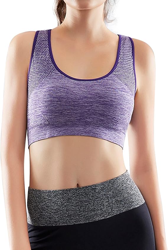 Amazon Runhomal 女性 スポーツブラ ランニングシャツ 袖無し ノンワイアーブラ おしゃれ グラジエントトップ 取り外し可能 パッド ヨガ ジョギング フィットネス トレーニング スポーツブラ 通販