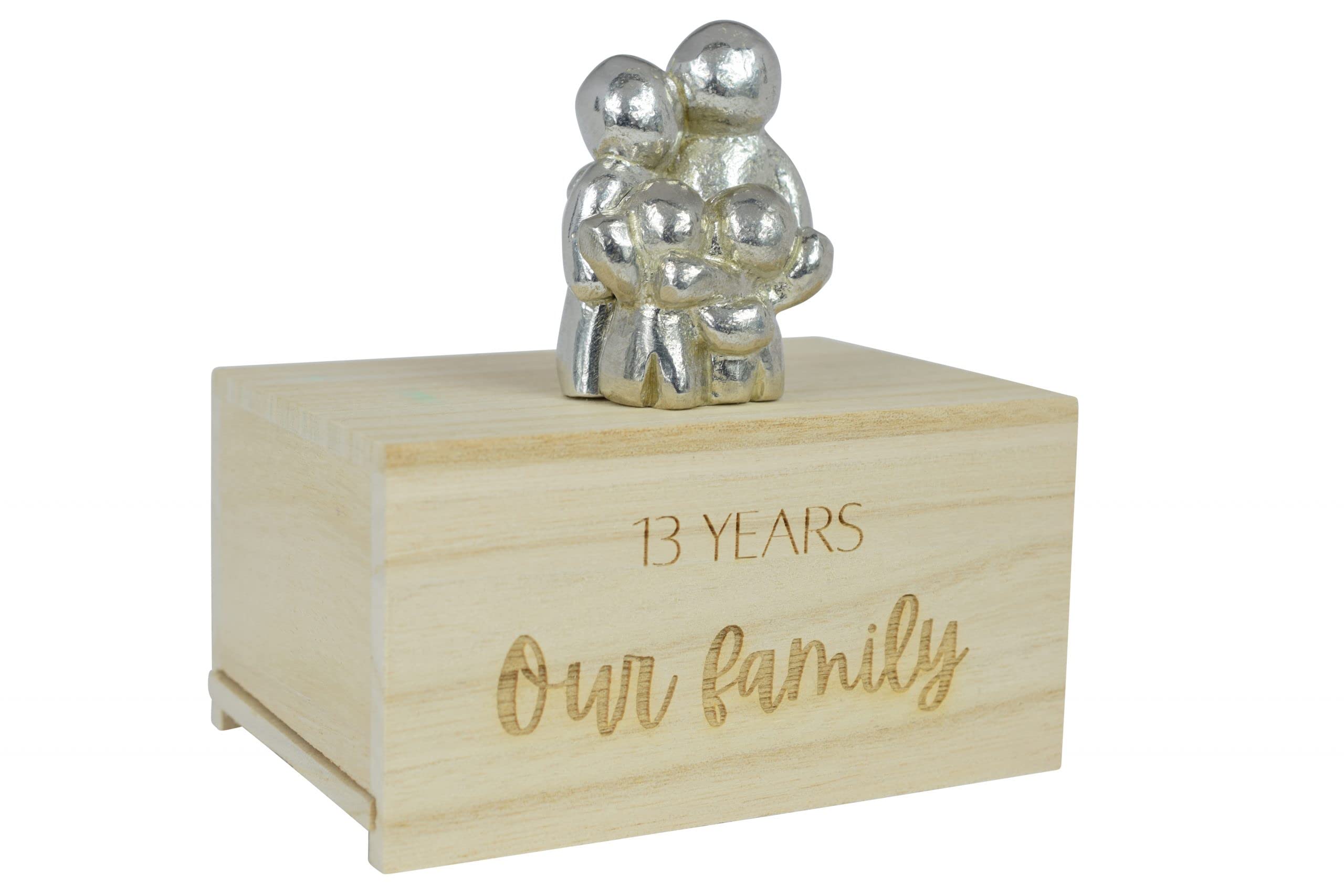 13 Year Anniversary Our Little Hugging Family Choose Amount of Children (2 Children)