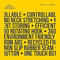 Vista 6 de The Wow Hanger, 3 perchas diferentes en uno! Ajuste para todo tipo de ropa. Ajustable, fácil, negro, (paquete de 5)