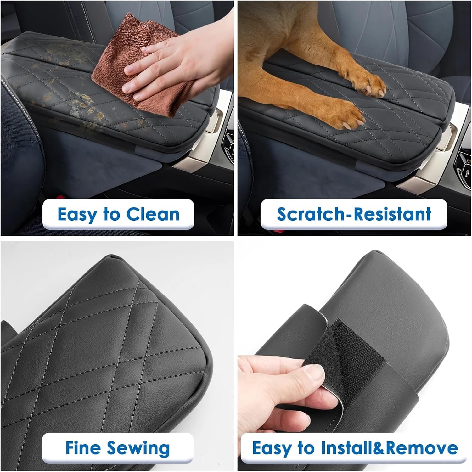 Car Armrest Box Cover Pad Compatible with BMW iX I20 EV 2022 2023 2024 2025 Central Control Armrest Pad Auto Compatible with BMW iX 2025 Accessories(Brown)