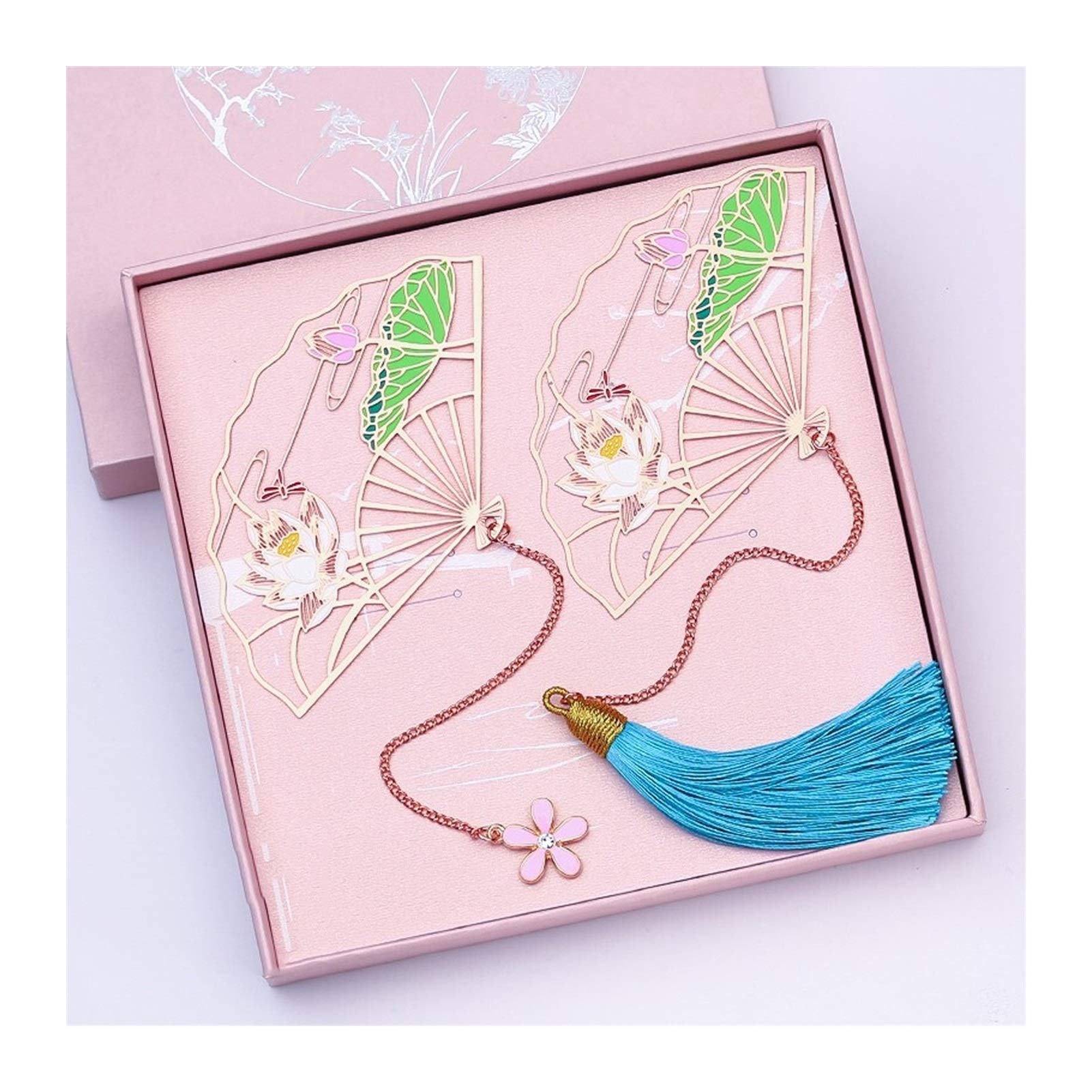Signet Bookmarks culturels et créatifs en métal Exquisite Hollow Bookmark Page Bookmarker Un Cadeau Unique for Adultes et Enfants □ Tassel + Pendentif □ Signets