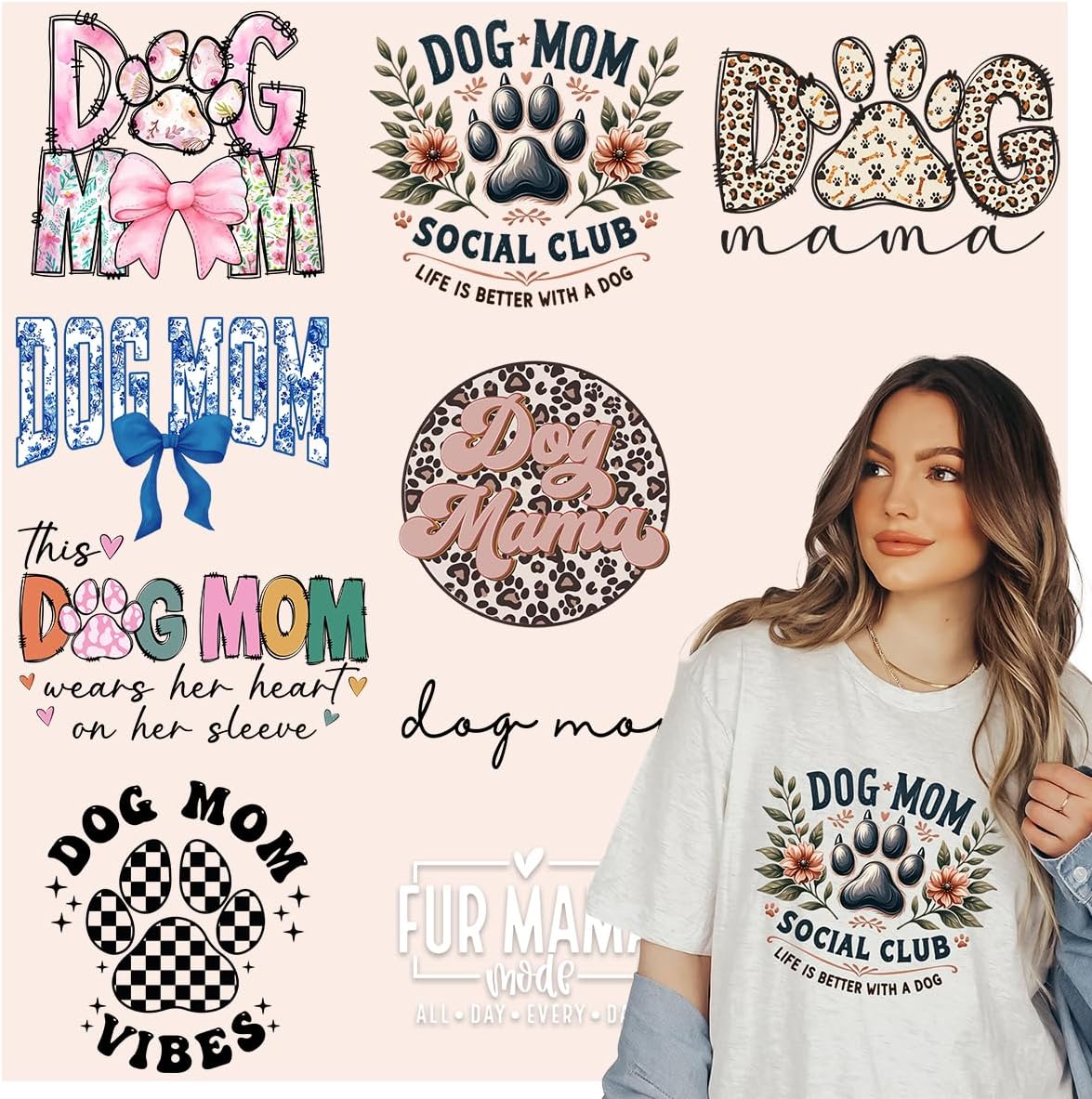 11PCS DTF Transfers Ready to Press Iron on Decals for Clothing (Fall)