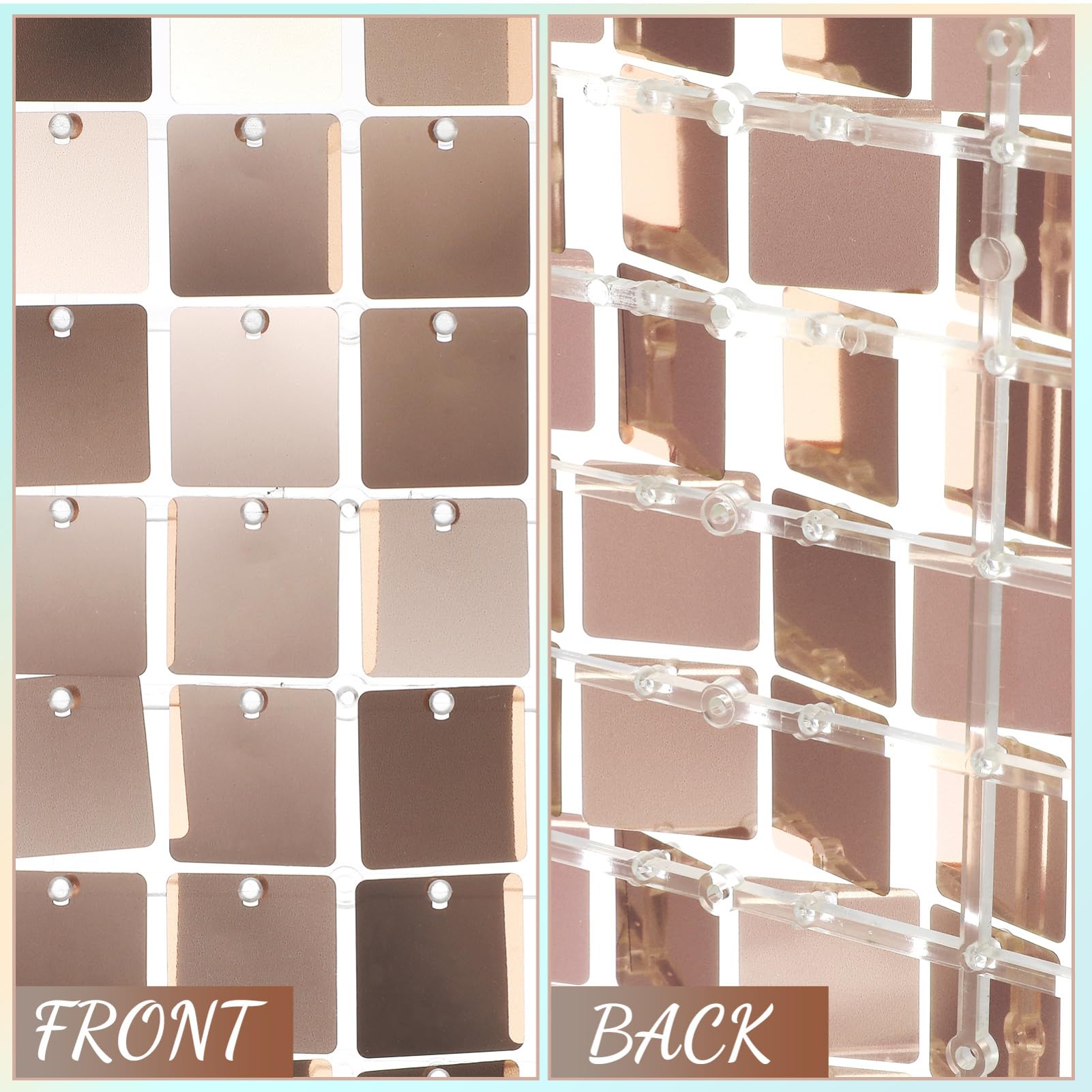 Fond Scintillant à Paillettes 30 Pièces en PC Pet pour Décor Mural