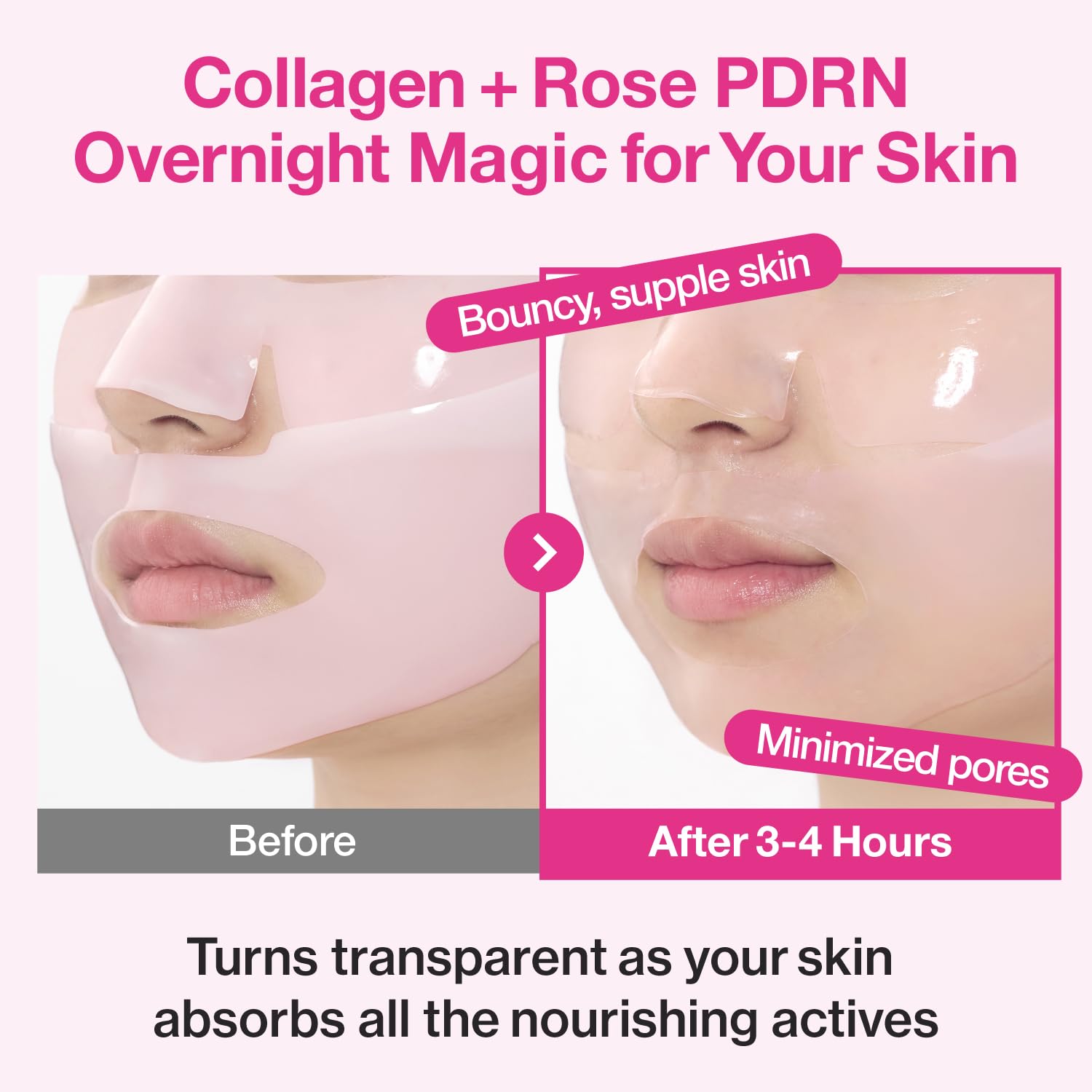numbuzin No.2 Overnight Face Mask | Rose PDRN Overnight Collagen Mask | Korean Glass Skin Essential | Elasticity, Hydrating, Firming, Enlarged Pores | Collagen, Peptides, PDRN | 37g, 4ea - Image 3