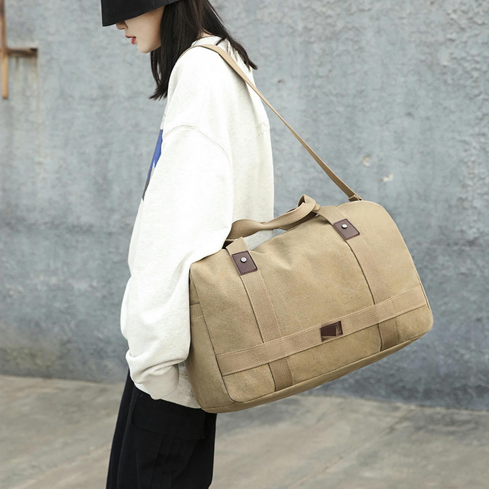 NOGRAX Schulrucksack Männer Reisetasche Canvas Handtasche Multifunktions Faltbare Taschen Tragen Auf Gepäck Tasche Männer Tote Große Kapazität Wochenende Duffel Tasche-Blau
