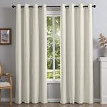 PFAS Rideaux de protection contre lin naturel résistant à la flamme 2 Ensemble de panneaux, draps de blocage de lumière thermique isolante pour chambre à coucher salon