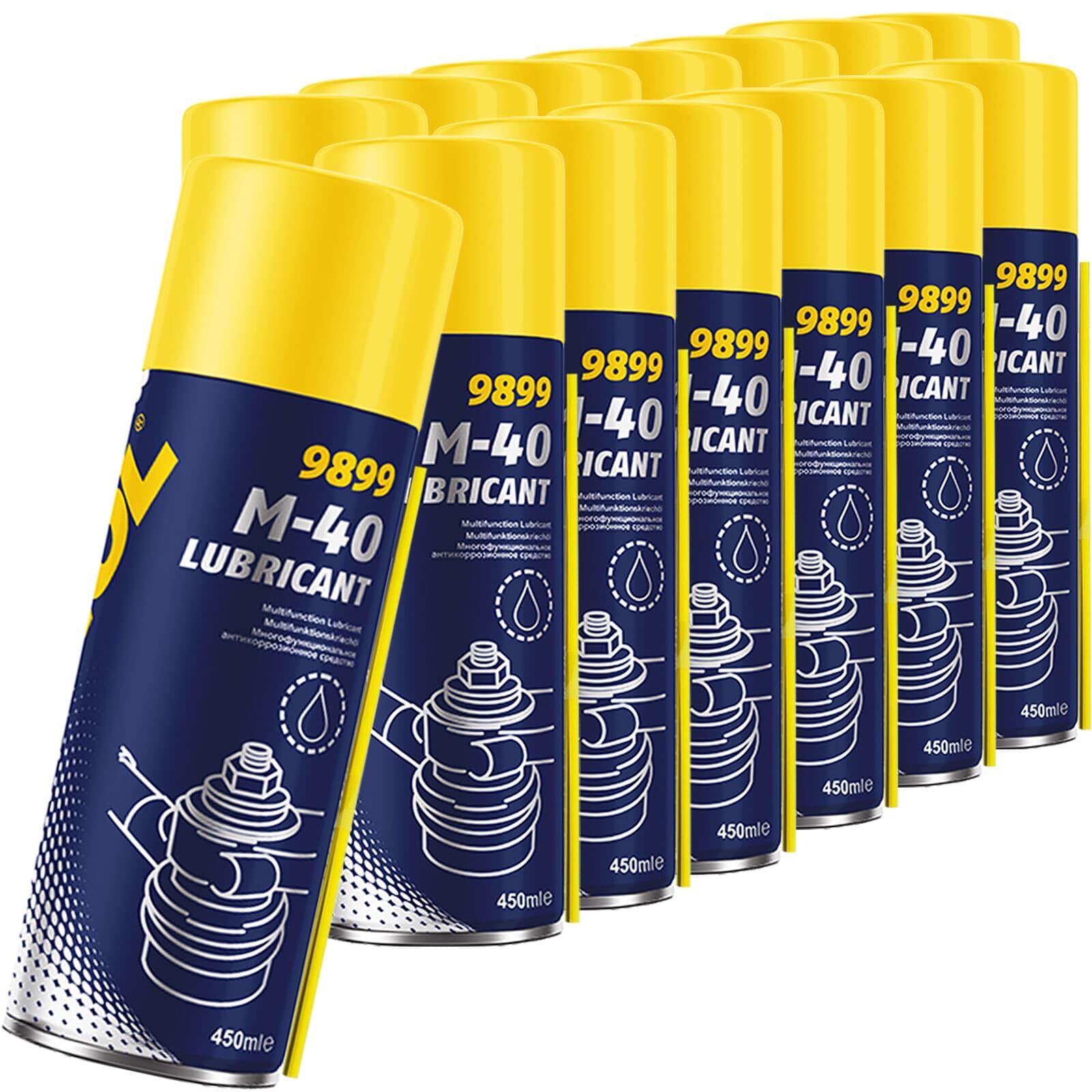 Mannol HTE - Germany Universal spray Lubricant/Rust remover (9899 2 Pc Pack M-40 Lubricant)