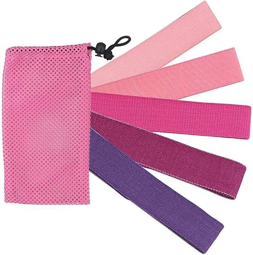 Juego de bandas de resistencia de tela, bandas de ejercicio de fitness, bucles de ejercicio antideslizantes, bandas corporales para piernas y