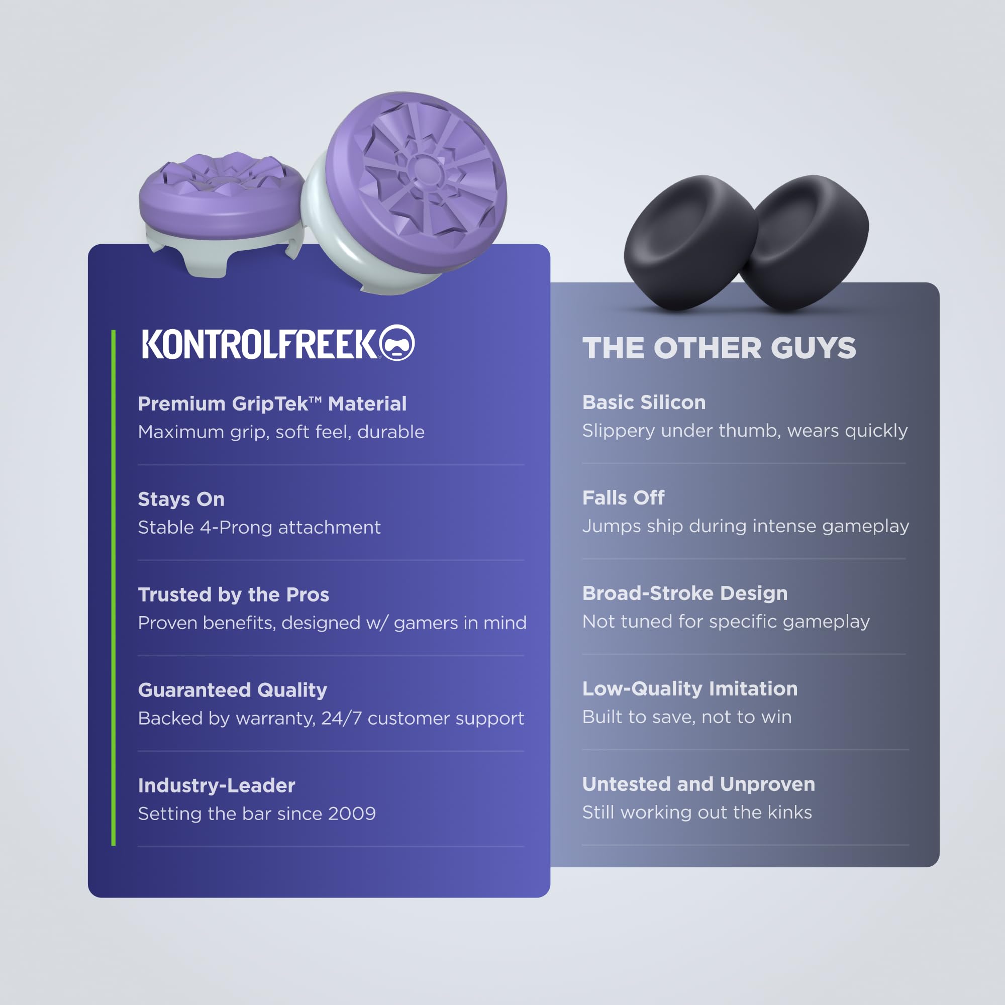 KontrolFreek FPS Freek Galaxy Purple pour Manette Xbox One et Xbox Series X | 2 Joysticks Performance | 1 Taille Haute, 1 Taille Mi-Haute | Violet
